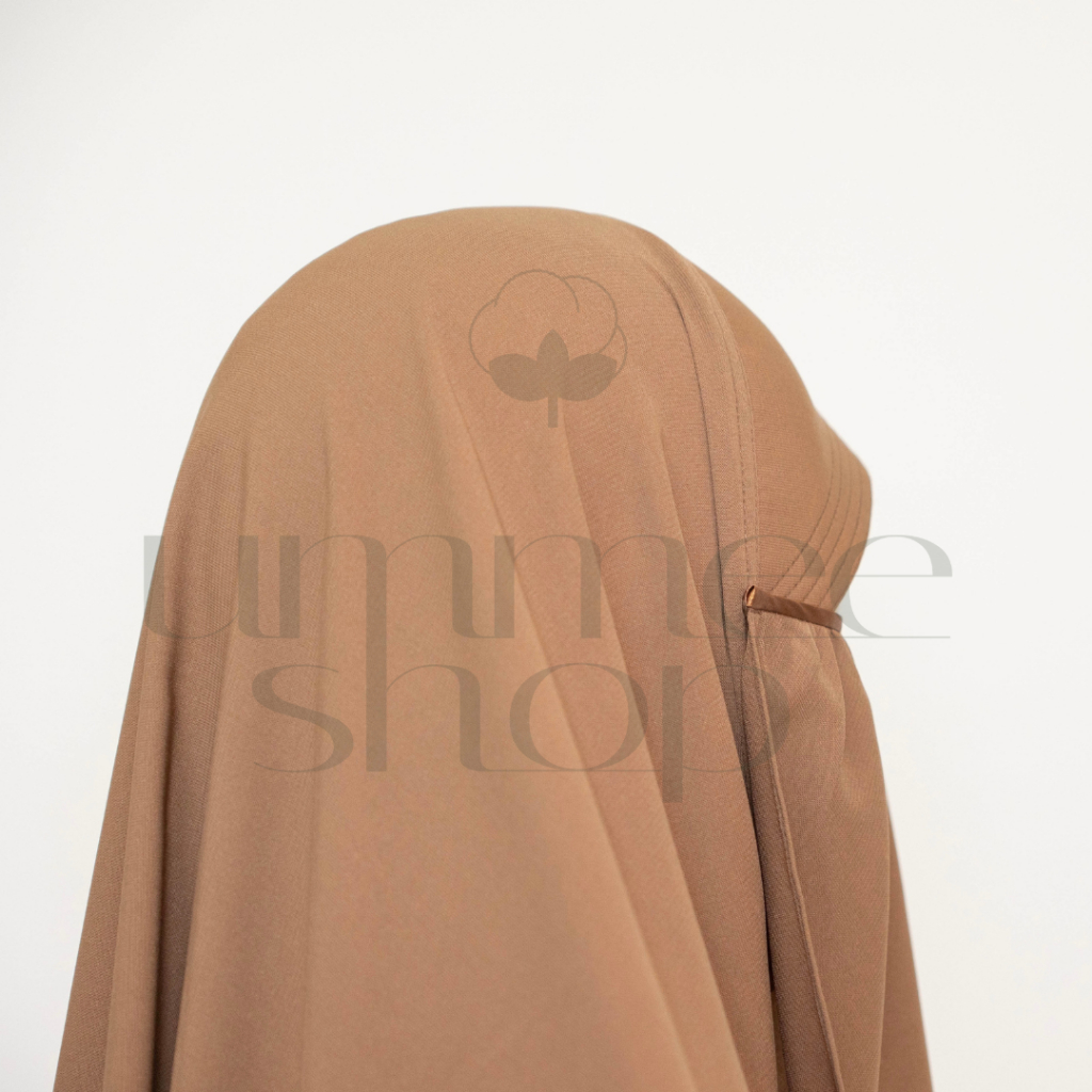 UmmeeShop ฮิญาบกุ๊กไก่ ทรงเว้าแขน ปิดหน้า (เลือกสีในแชท) ฮิญาบสำเร็จรูป