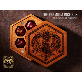 The Sorcerer Dice Box CHERRY WOOD | Premium DnD Dice Box | D&amp;D DiceBox | Dice Vault | Dice Storage Tray for MTG RPG