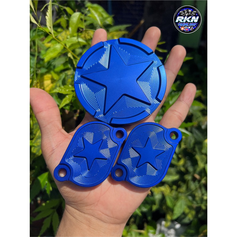 ฝาวาล์ว+ฝาแคม สำหรับ2วาว์ล CNC W125S R i  มิเนี่ยยม ไดร์สี (3ชิ้น)