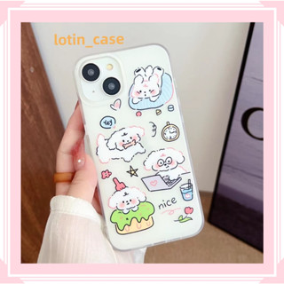 🎁ส่งของขวัญ🎁เคสไอโฟน สำหรับ 11 13 for iPhone Case 14 12 Pro Max การ์ตูน น่ารัก พร้อมขาตั้ง กันกระแทก ปกป้อง เคสโทรศัพท์