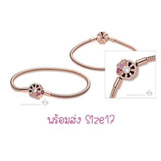 Pandora rose bracelet พัด fan and clasp