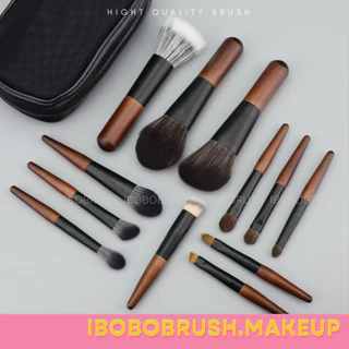 Set W12 เซตแปรงแต่งหน้าพกพา mini brush set พร้อม กระเป๋าใส่แปรง