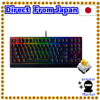 【Direct From Japan】 Razer Blackwidow V3 TenKeyless -Yellow Switch Tenkyless Gaming Keyboard Mechanical Yellow Axis Clear Housing CHROMA RGB High Durability Aluminum Top Plate Insert ABS Key Cap English US List [Japanese Agual Agency Guard] RZ 03-03491800-