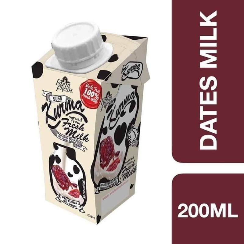 นมอินทผลัม นมอินทผาลัม Kurma Fresh milk 200ml