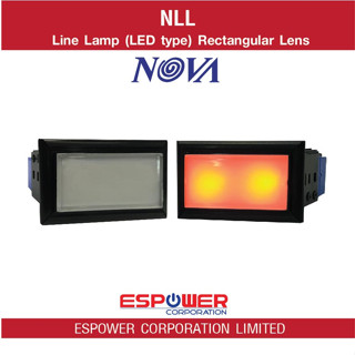 NOVA Line lamp (NLL) ไฟแสดงสถานะ , LED type rectangular lens 30x60mm