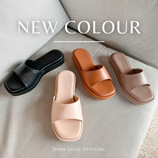 DINN โฟมส้นเตารีดสีล้วน แตะส้นตึก รองเท้าแตะส้นสูง รองเท้าแฟชั่นผู้หญิง Wedges รุ่น more than