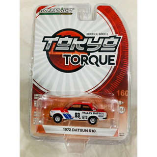 Greenlight Diecast Car Model Toy 1972 Datsun 510 NO.93 Racing Car Die-Cast Metal Toys For Boys