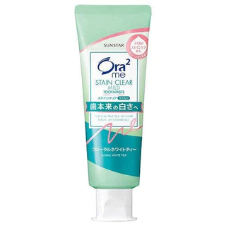 โอราทู มี สเตนเคลียร์ ยาสีฟันกลิ่นชาขาว 125 กรัม/Ora2 Toothpaste Stain Clear Mild Floral White Tea 125 G.