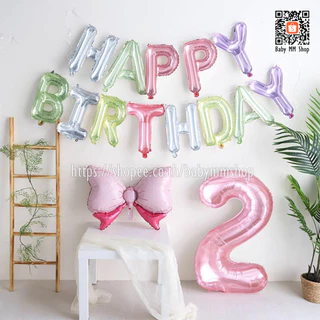 ลูกโป่งตัวเลข แบบใสคริสตัล ฟอยล์เลขใส สีหวาน ขนาด 32 นิ้ว