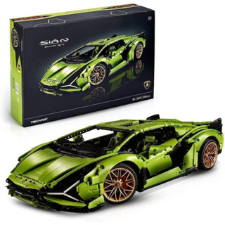 ⚡ส่งภายใน48ชม⚡Lamborghini building block racing model car gift assembly toy  sports car series Lamborghini.