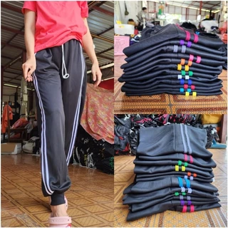 (เซ็ต 4 ตัว) กางเกงวอร์มขาจั้ม แถบคู่ ใส่สบาย ใส่ได้ทั้งชายและหญิง