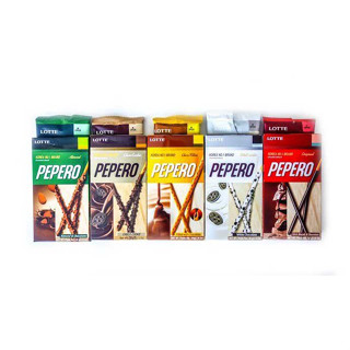 Pepero Almond chocolate ป๊อกกี้ เกาหลี 🇰🇷 กล่องเล็ก 32 กรัม มี 4 รส สินค้ามี Halal Exp. 23/10/23