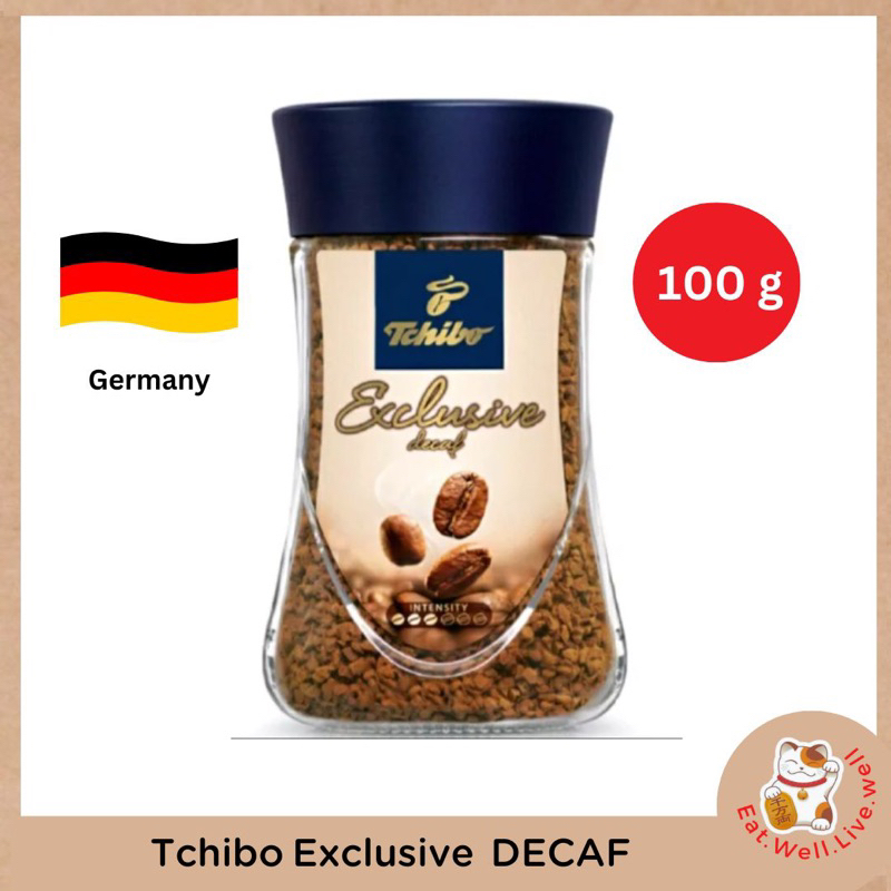 (👍ลด50%ในไลฟ์)Tchibo Exclusive Decaf ทชิโบ เอ็กคูลซีฟ ดีคาฟ กาแฟสำเร็จรูป สกัดคาเฟอีนขนาด 100g.