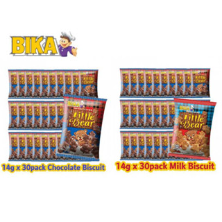 บิสกิต Little Bear(Bika) ขนาด 14 กรัม 30 ซอง สินค้ามีรสให้เลือก