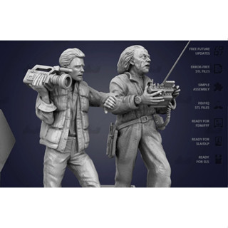 [โมเดลไม่ทำสี] Back to the future 3D printing model