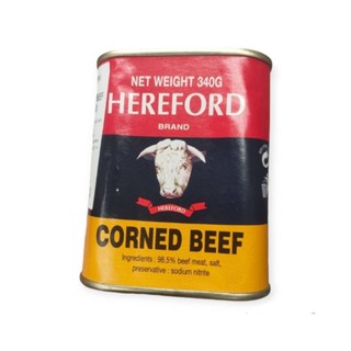 Hereford Corned Beef340g เนื้อโคบดปรุงสุก 349กรัม ราคาสุดฟิน