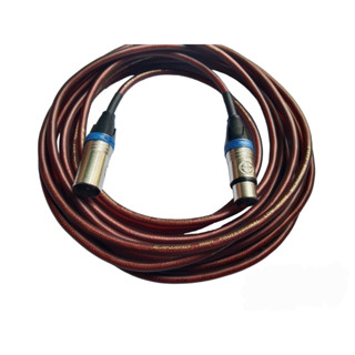 สายไมค์XLR Cable Stereo สายสีน้ำตาล หัวคละสี