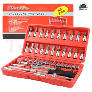 ชุดเครื่องมือ ประแจ ชุดบล็อก 46 ชิ้น ขนาด 1/4 Socket Set