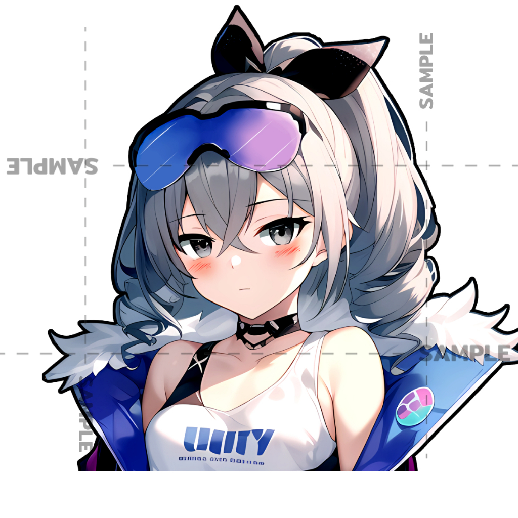 Silver Wolf Sticker 2 PCS honkai star rail สติกเกอร์ 2 แผ่น Sticker น่ารัก Cute สติกเกอร์ Silver Wol