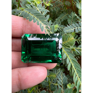 Lab emerald green 20x27mm octagon 1 pieces