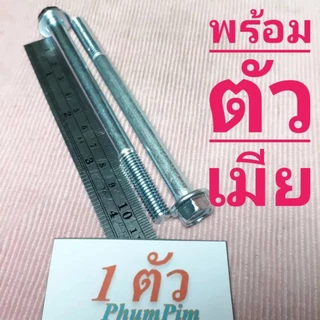 น็อตตัวผู้เบอร์12(M8×110)(1ตัวพร้อมตัวเมีย)เกลียวยาว110มิลใช้ขันกับประแจเบอร์12