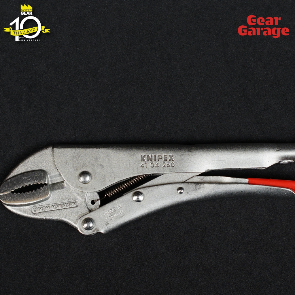 คีมล็อคปากโค้ง KNIPEX NO.41 04 250 Grlip Pliers 250mm. Factory Gear By Gear Garage