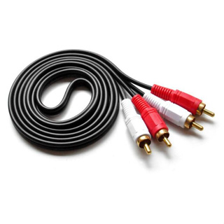 สายสัญญาณ ออดิโอ Audio แบบ 2RCA Male to 2 RCA Male สำหรับ เครื่องเสียง,ลำโพง,DVD Sound ,TV box ยาว 1.5/3/5 เมตร