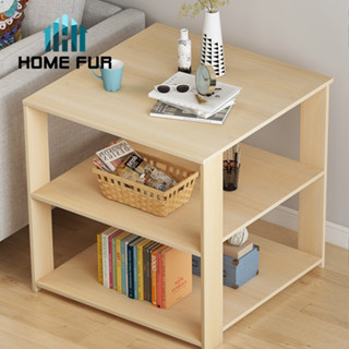 Home Fur โต๊ะวางของข้างเตียง ชั้นวางของอเนกประสงค์ ขนาดเล็ก มี 3 สีให้เลือก