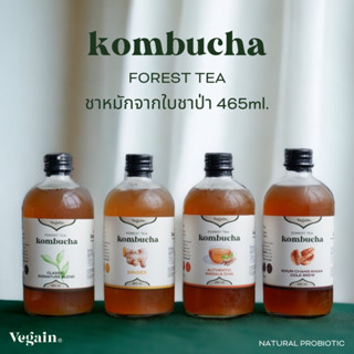 Vegain 465ml.  Forest Tea KOMBUCHA ชาหมักซีรีย์ใบชาป่า เลือกรสชาติได้