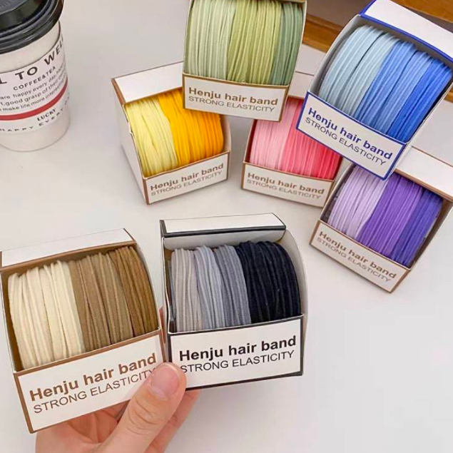 ACK-ยางรัดผม แบบยึดหยุ่น ไร้รอยต่อ สีแคนดี้(พร้อมส่ง)