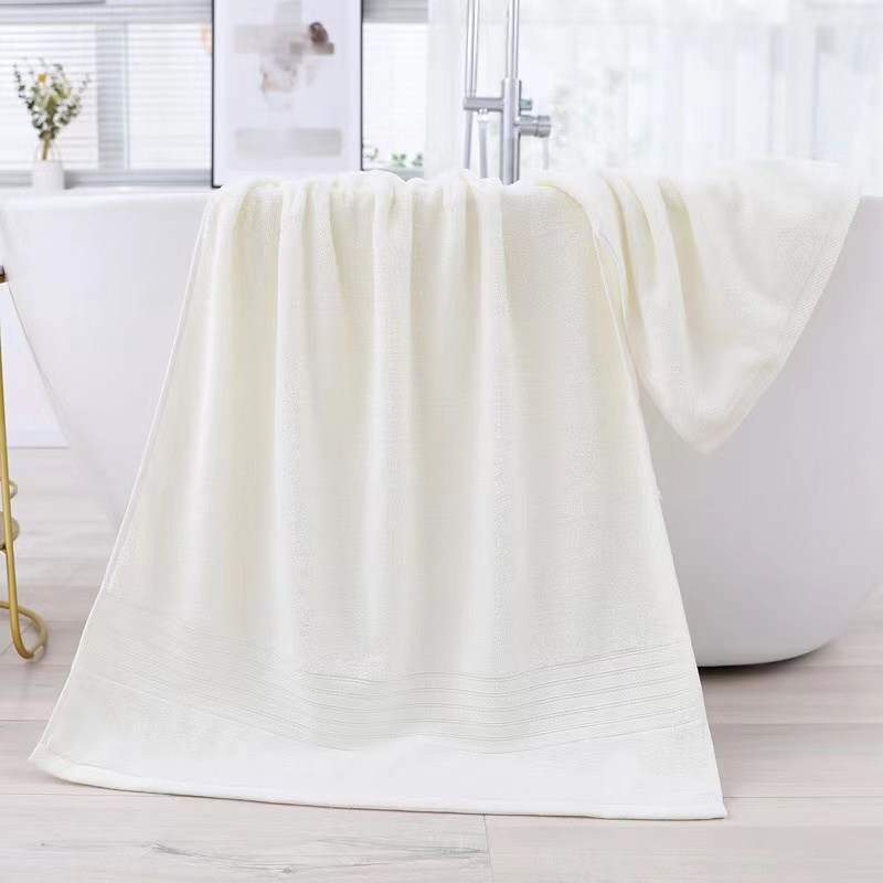 ผ้าขนหนูหนาและนุ่ม (ผ้าฝ้าย 100%) ที่สามารถดูดซับความชื้น 70x140 ผ้าเช็ดตัว - รูปที่ 3