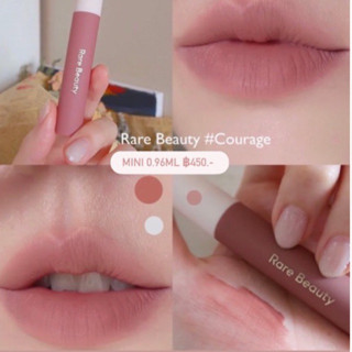 Beauty-Siam แท้ทั้งร้าน !! ลิปมินิ RARE BEAUTY LIP SOUFFLE MATTE LIP CREAM 0.96ML. สี COURAGE