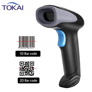 TOKAI เครื่องสแกนเนอร์อ่าน 1D&amp;2D QR Code สแกนบาร์โค้ดมีสาย Barcode Scanner WD-682X ความเร็ว 300 ครั้ง/วินาที CMOS 4 mil