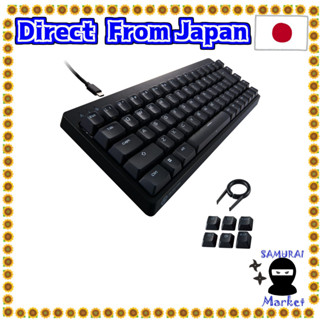 【Direct From Japan】 ELECOM Gaming Keyboard V-CUSTOM VK200S Wired numeric keLless 65%Size Mechanical Neo Clutch Key Cap Silver axis Speed ​​Linear USB Port TK-VK200SBK