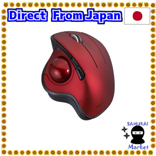 【Direct From Japan】 Nakabayashi DIGIO2 Trackball Mouse angle variable Bluetooth5.0 5 button optical Red