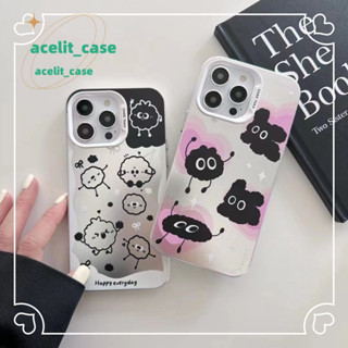 ❤️ส่งของขวัญ❤️ เคสไอโฟน 11 12 13 14 Pro Max พื้นผิวกระจก การ์ตูน ความนิยม แฟชั่น เรียบง่าย Case for iPhone สไตล์วรรณศิลป