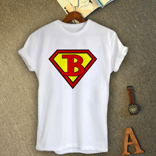 เสื้อยืดอักษรภาษาอังกฤษ ตัว B Superman