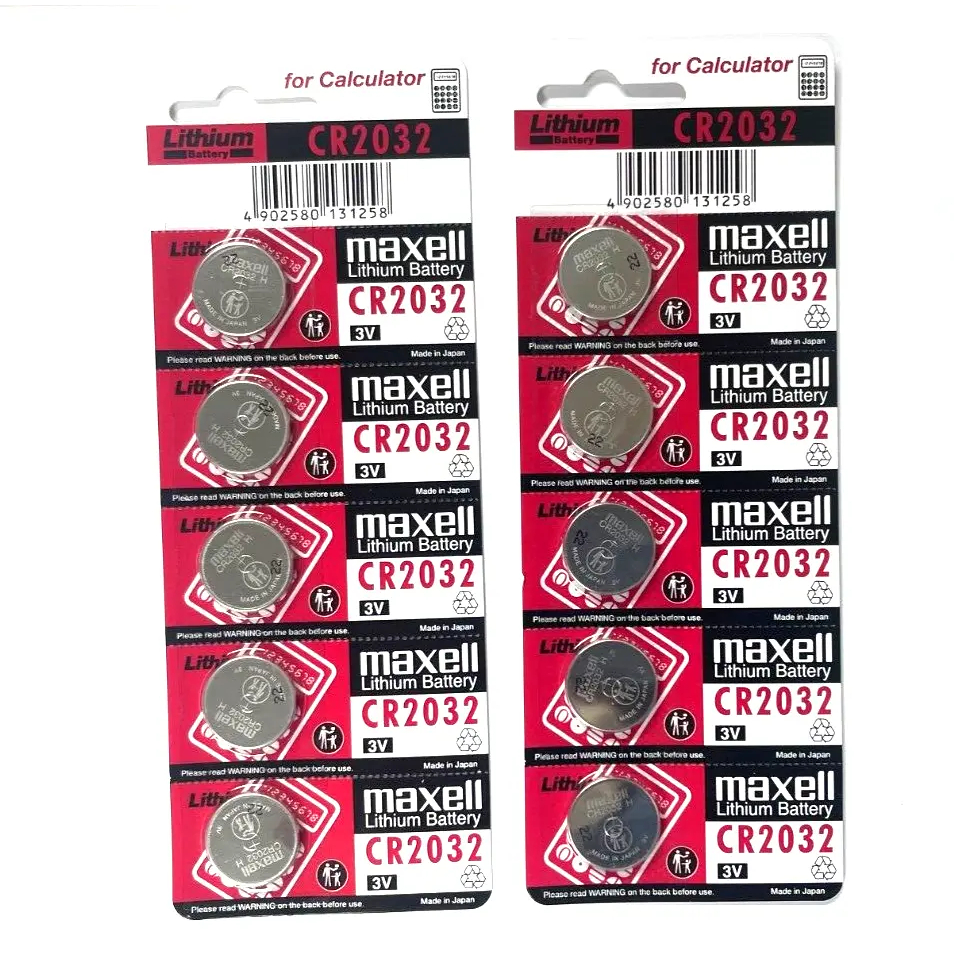 ถ่านกระดุม Maxell(มาเซล) แท้100% made in japan CR2032 / CR2025 / CR2016 แผง 5 ก้อนและแยก 1 ก้อน