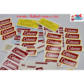 Coleman Lantern &amp; Stove Scotchcal Stickers Decals นำเข้าจาก USA