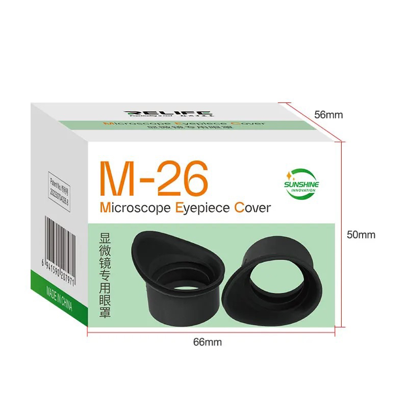 RELIFE M-26 3D แว่นตายางฝาครอบช่องมองภาพ Guards สำหรับกล้องส่องทางไกลชีวภาพกล้องจุลทรรศน์สเตอริโอกล้อง