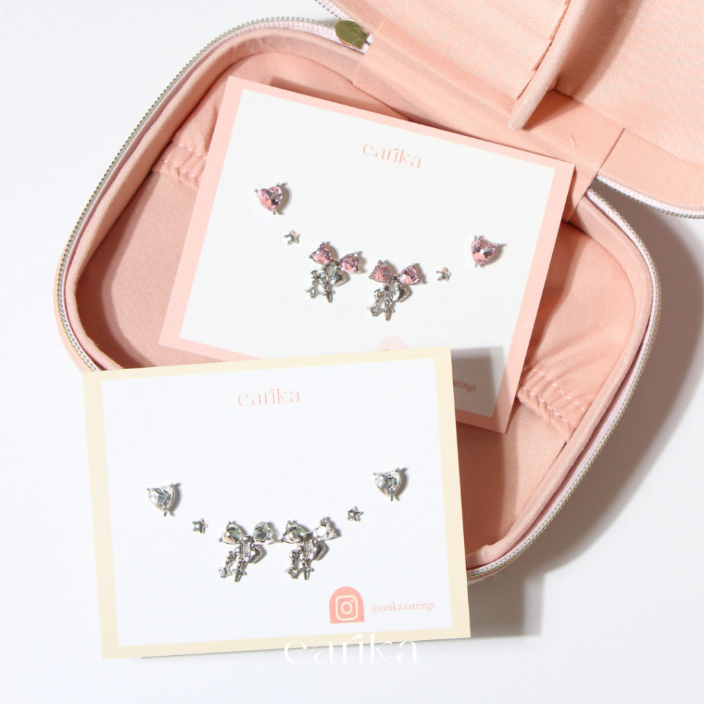 earika.earrings - crystal ribbon bow collect คอลเล็คชั่นเครื่องประดับรูปโบว์ เหมาะสำหรับคนแพ้ง่าย