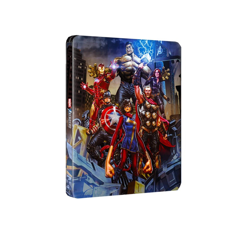 [มือสอง] [สภาพดี] [ของแท้💯] กล่องเหล็ก ใส่แผ่นเกม PS4 &amp; PS5 Marvel's Avengers SteelBook