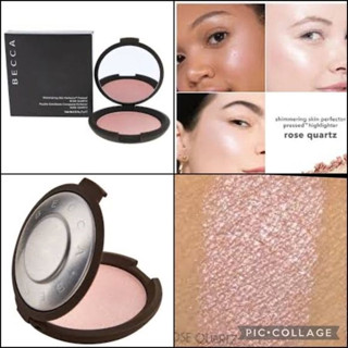 Beauty-Siam แท้ทั้งร้าน !! becca shimmering skin perfector pressed 2.4g (nobox) สี ROSE QUARTZ