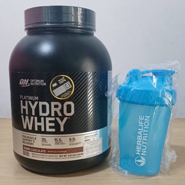 Optimum Nutrition Platinun HydroWhey100% Whey Protein Hydrolyzed(3.61lbs)เวย์โปรตีนแถมแก้วมีลูกกลิ้ง
