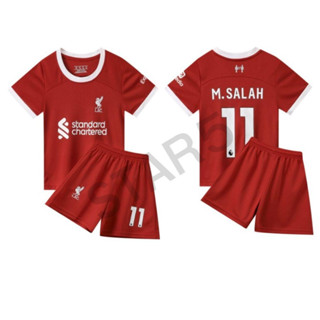 STAR5 เสื้อกีฬาฟุตบอลเด็กแขนสั้น ลายสโมสรลิเวอร์พูล ยอดฮิต2023-2024 สกรีนชื่อ+เบอร์ 11 สินค้าคุณภาพA ป้ายงานปัก ราคาสบาย