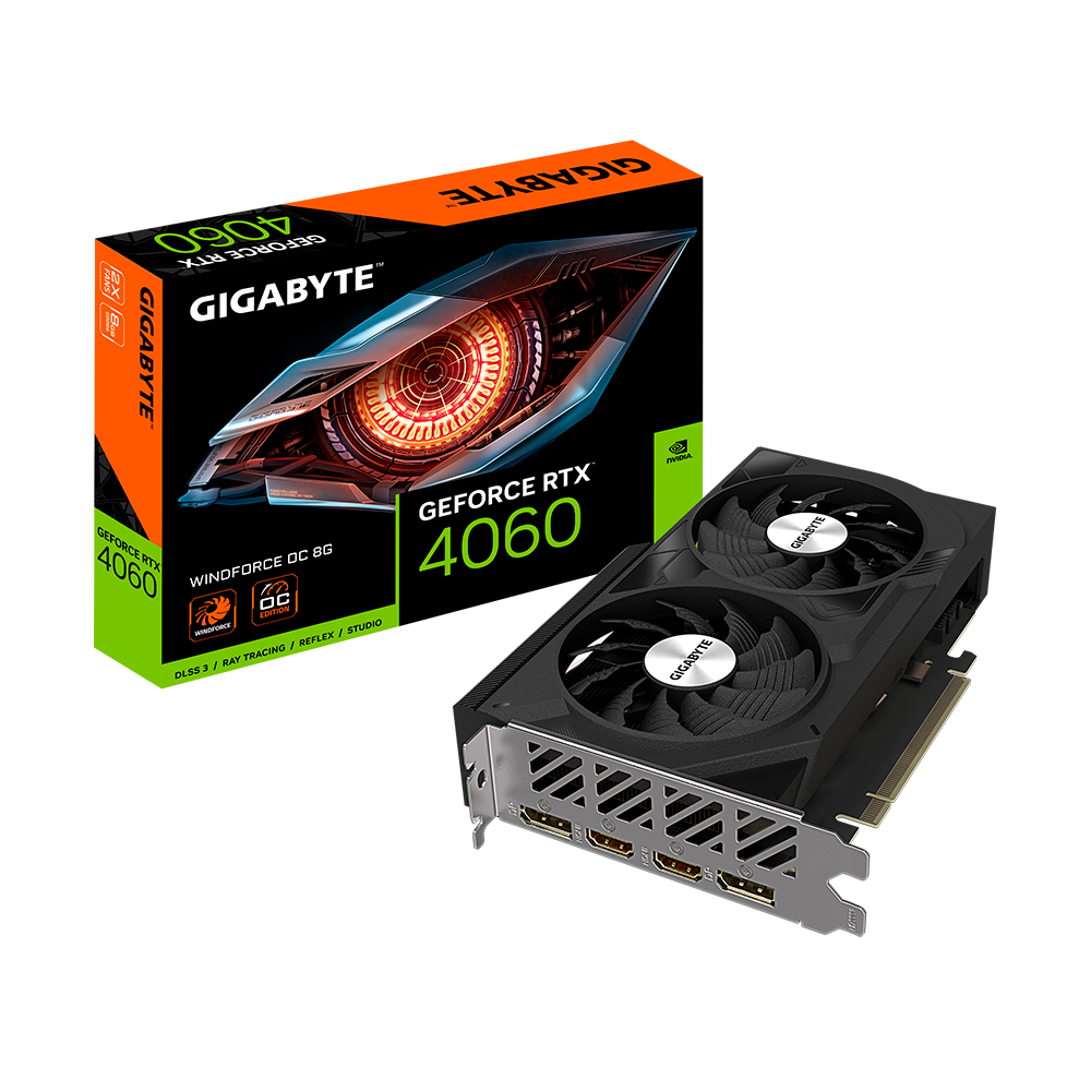 GIGABYTE GEFORCE RTX 4060 WINDFORCE OC 8GB GDDR6 (3Y) CR6-001475