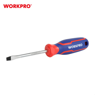 WORKPRO ไขควงปากแบนด้ามสามสี, ไขควงปากแบนแกนขนาน ด้ามจับไขควงแบบแม่เหล็ก CR-V