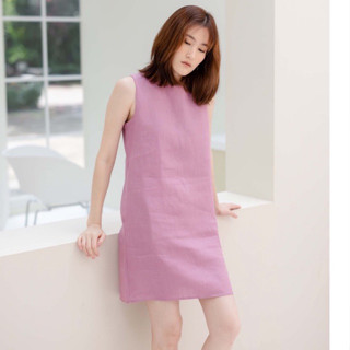 ส่งต่อชุดใหม่ SUUBE Canna Dress เดรสสั้นแขนกุด ทรงเอ ผ้าลินินแท้100% พร้อมซับในและกระเป๋าข้าง