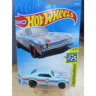 HOT WHEELS 1:64 BASICO 68 CHEVY NOVA AZUL