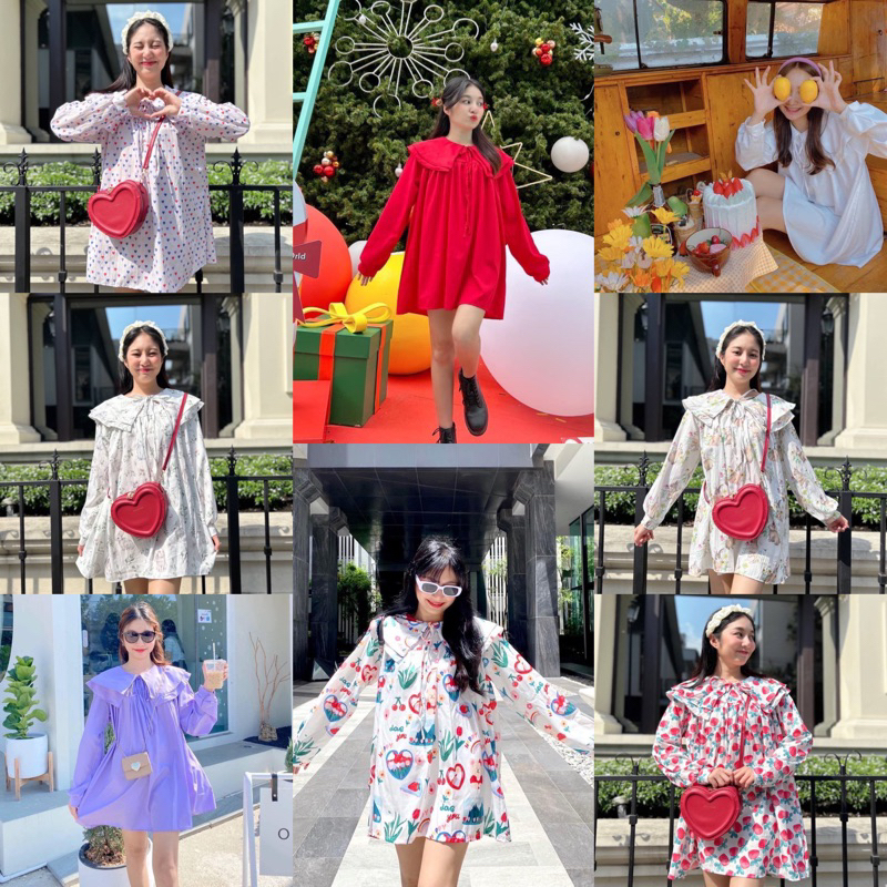 ❄ลด 15% โค้ด PAJA12❄ 🌈🧸มินิเดรสผ้าพิมลายดิจิตอล 🍯  รวมเหล่าน้องการ์ตูน ปกระบาย2ชั้น
